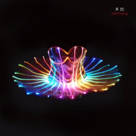 Optic fiber led ballet dress tutu for dance